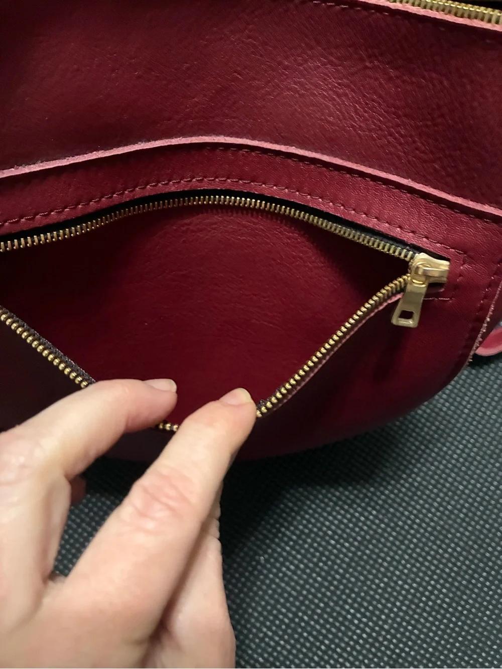 Portland Leather Cranberry Classic Backpack Tote